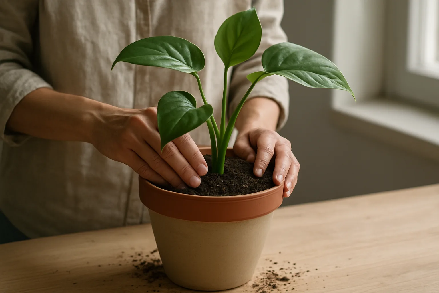 Cómo cuidar una planta en maceta dentro de otra maceta para mejorar su desarrollo