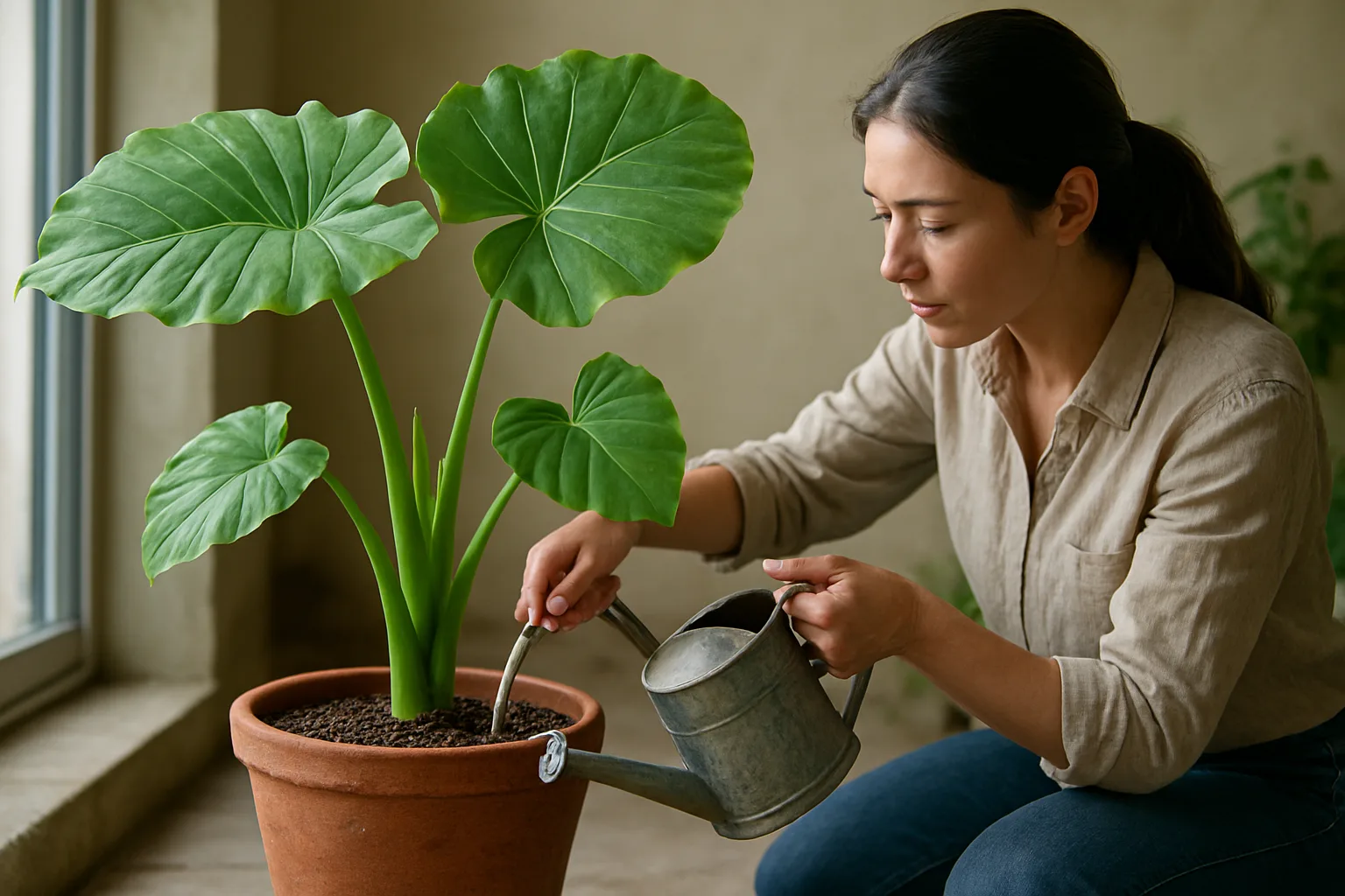 Oreja de elefante: cuidados clave de riego, luz y reproducción para su cultivo