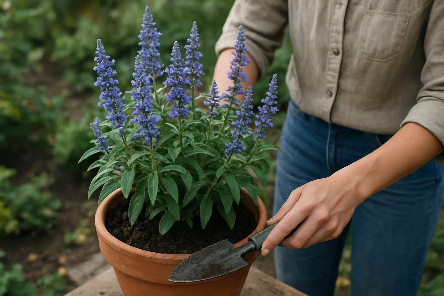 Cómo cuidar salvia farinacea en maceta: guía para sembrar y mantenerla saludable