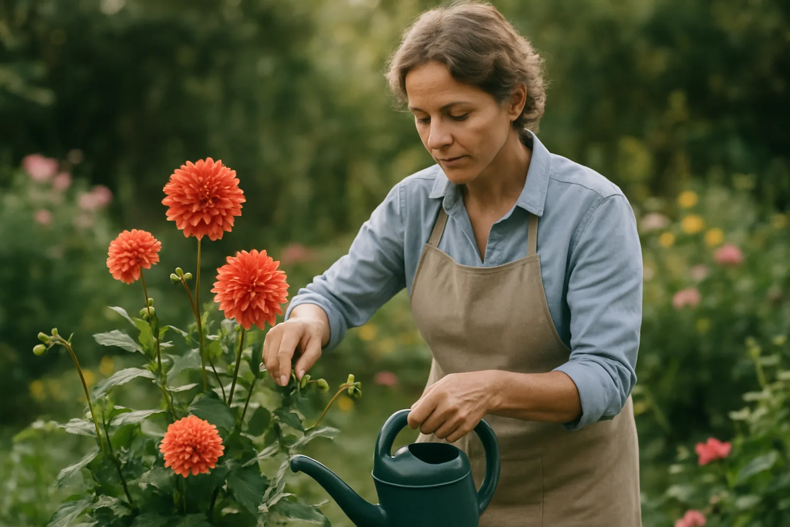 Dalias: guía esencial de riego, luz y métodos de reproducción