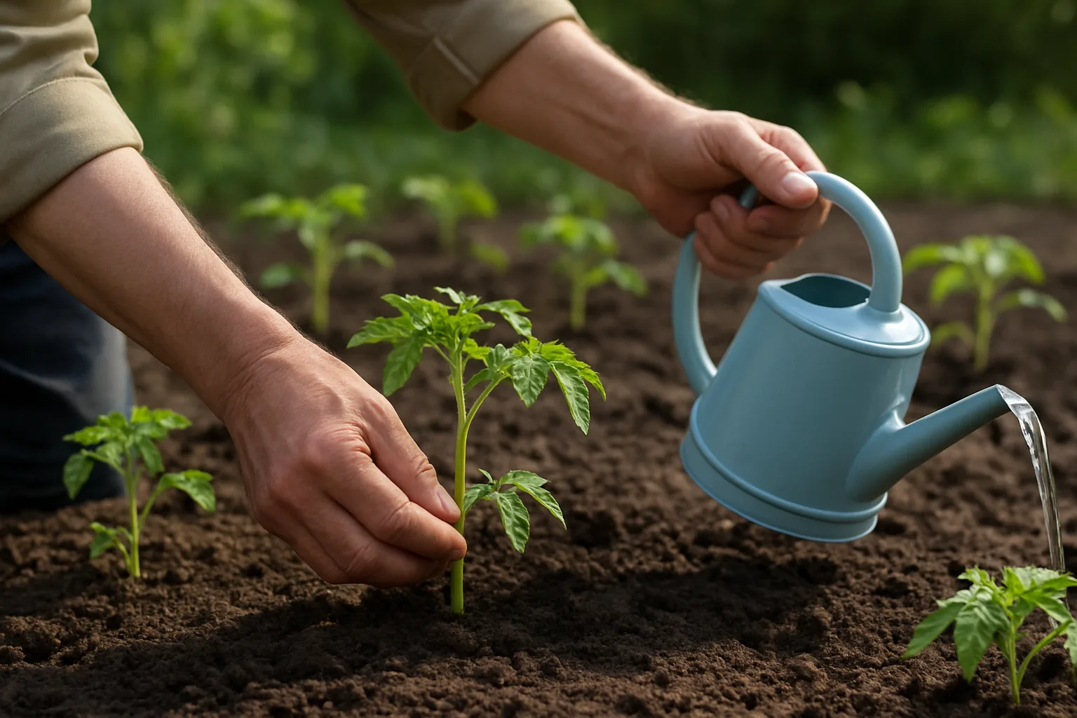 Cuidados esenciales para plantines de tomate: siembra, riego y luz