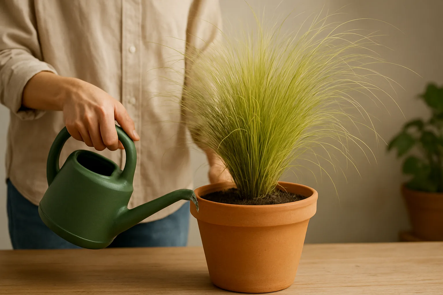 Cómo cuidar stipa tenuissima en maceta: luz, riego y reproducción